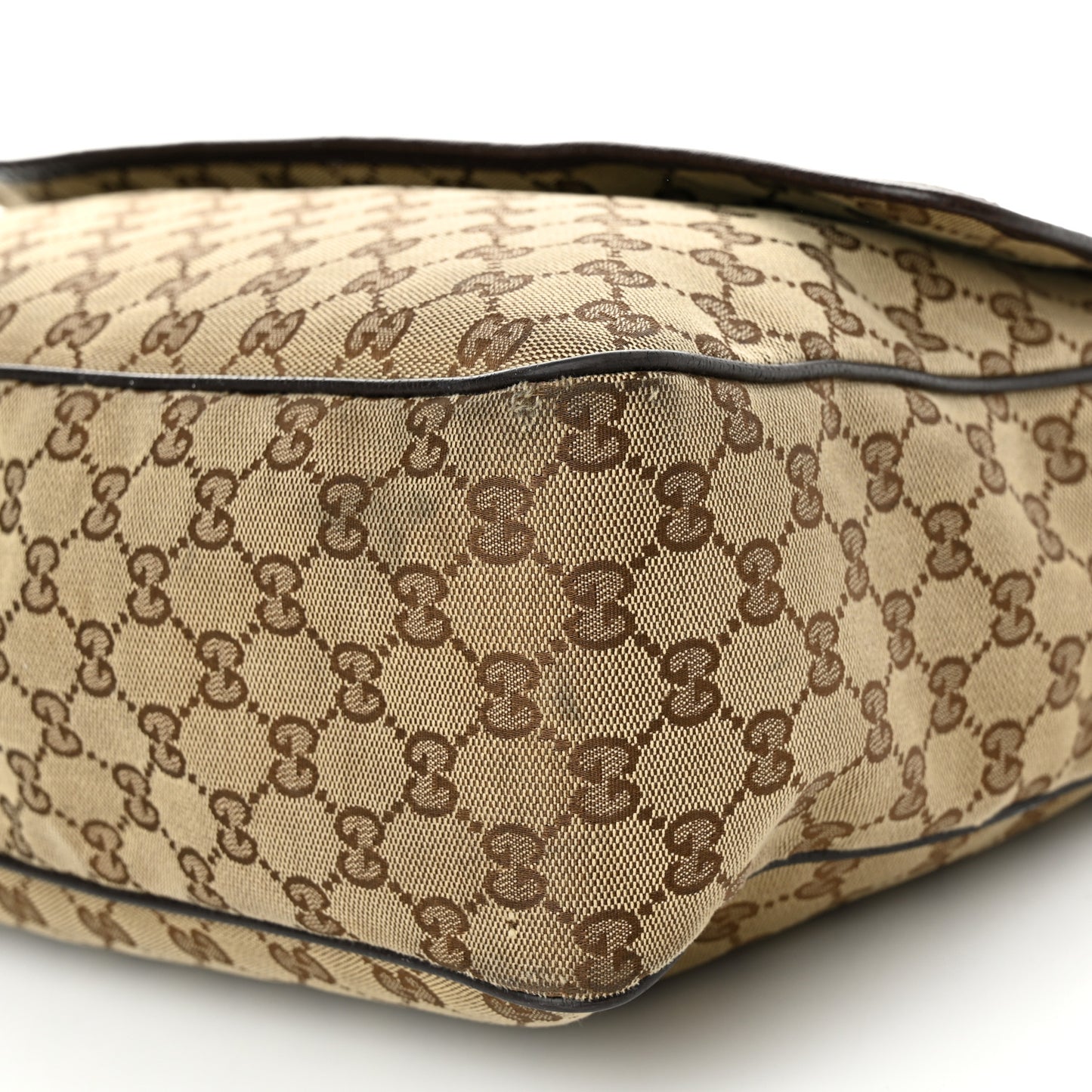 Monogram Web Medium Flap Messenger Beige Dark Brown