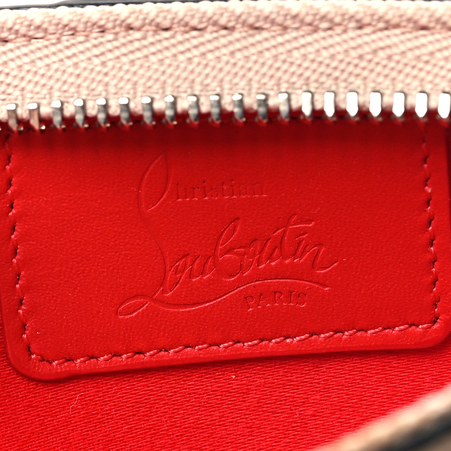 Christian Louboutin Calfskin Loubinthesky Panettone Zip Card Holder Ballerina 6 of 6