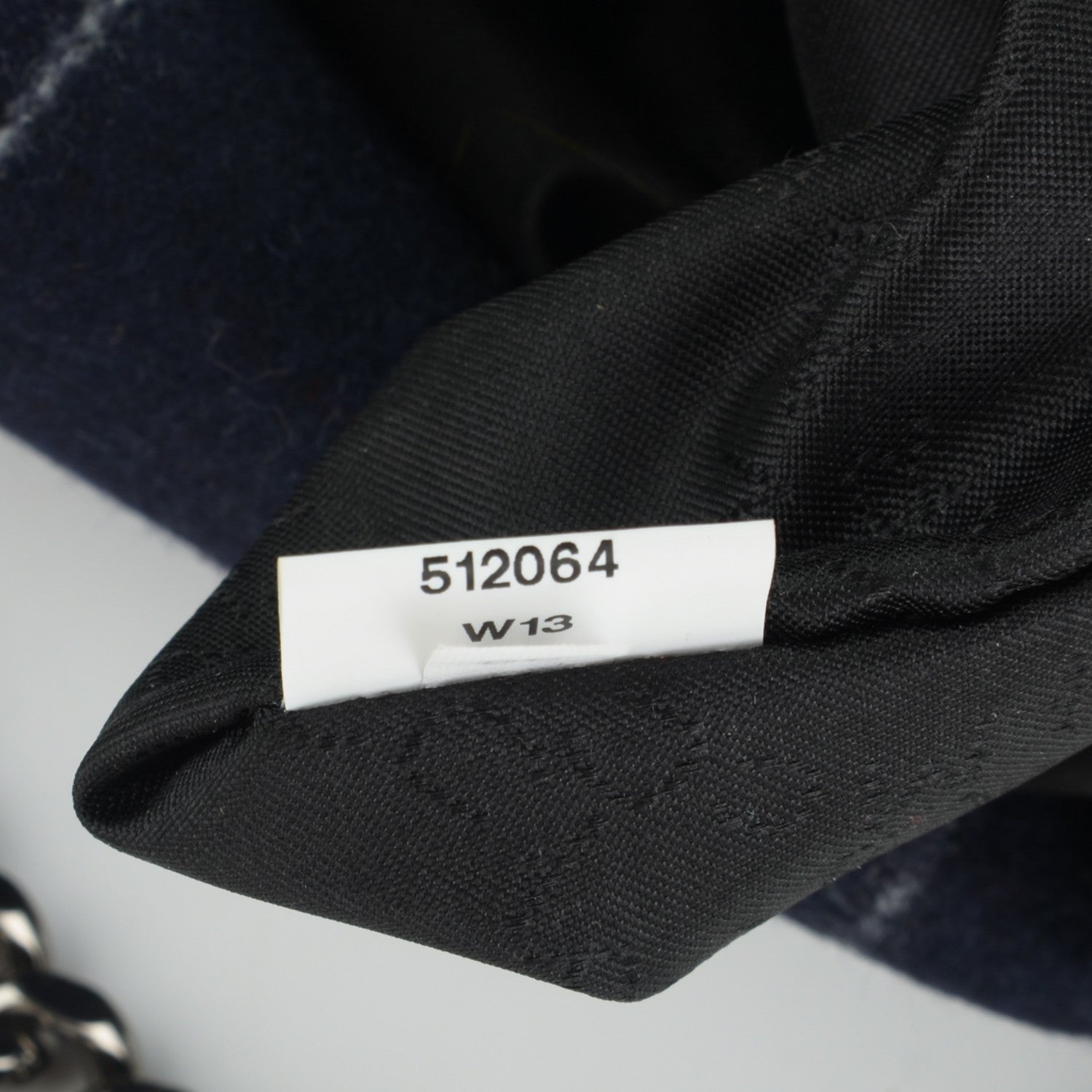 Stella McCartney Wool Stripe Falabella Fold Over Tote Navy 8 of 8