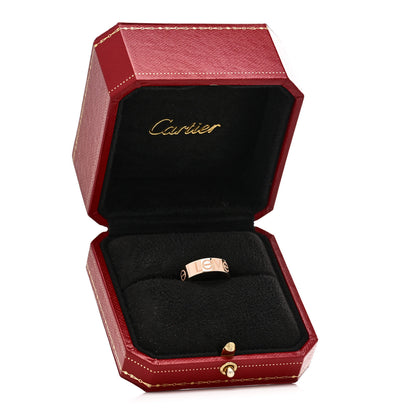 Cartier 18K Pink Gold 5.5mm Engraved LOVE Ring 50 5.25 6 of 6