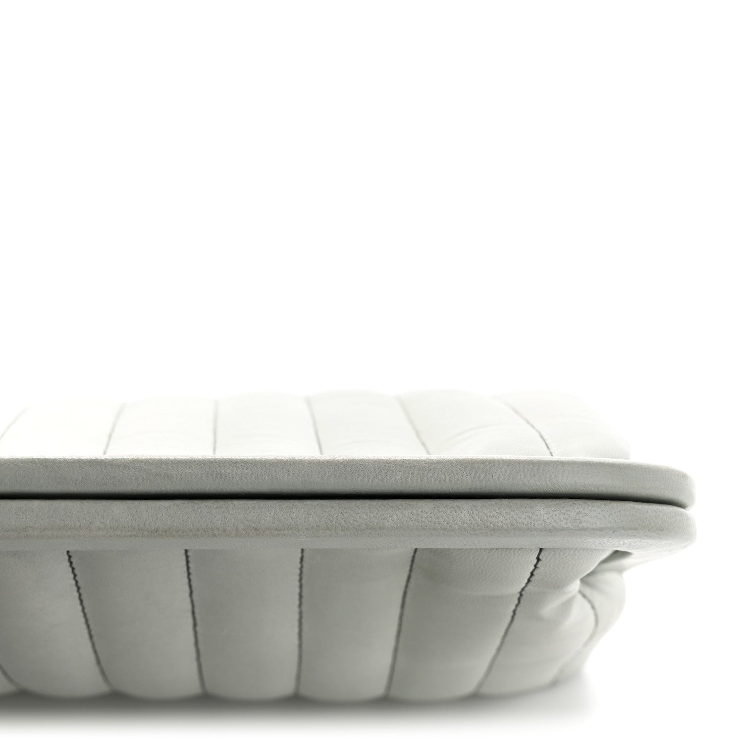 Chanel Lambskin Vertical Quilted Mademoiselle Clutch Light Green 10 of 12