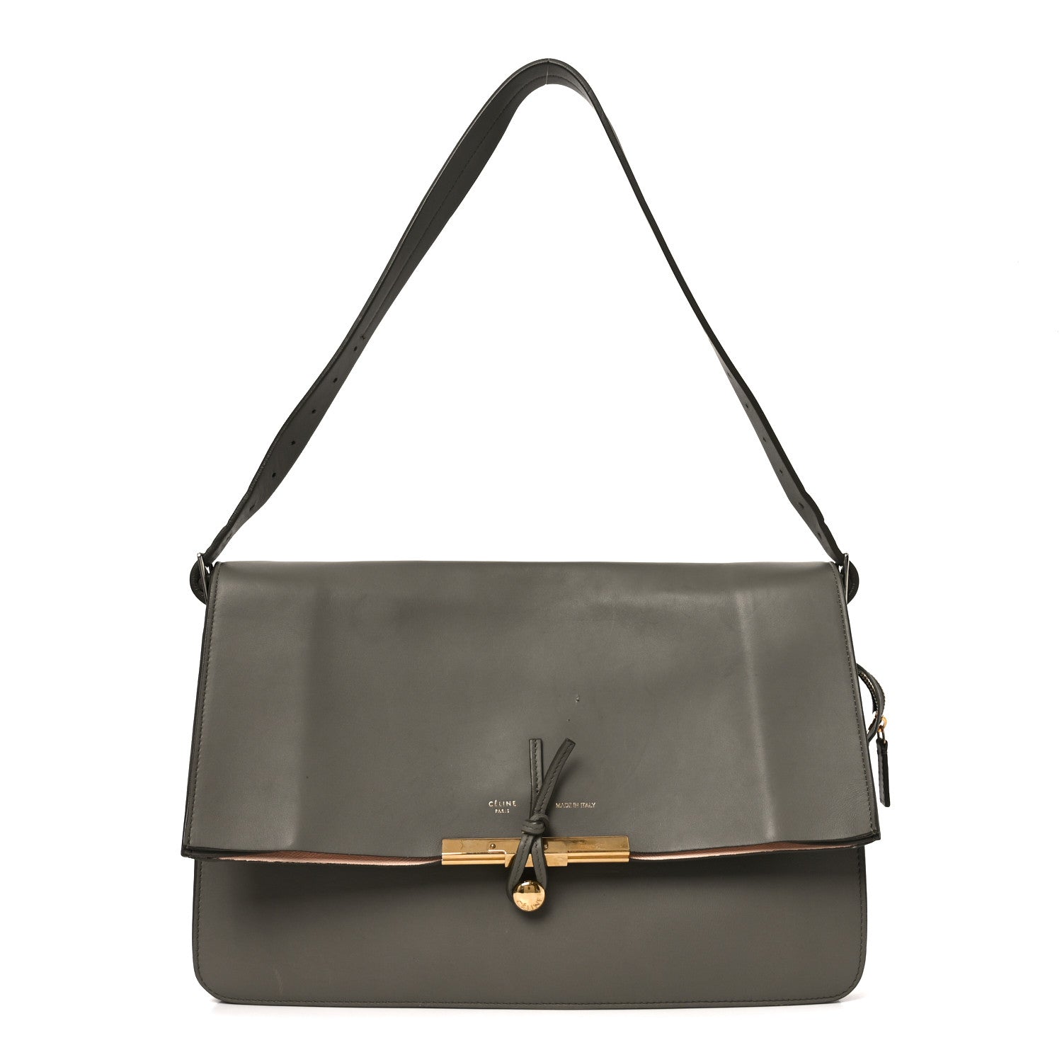 Celine Calfskin Blade Flap Grey 1 of 9