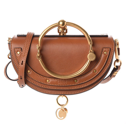 Chloe Calfskin Small Nile Bracelet Minaudiere Bag Caramel 1 of 8