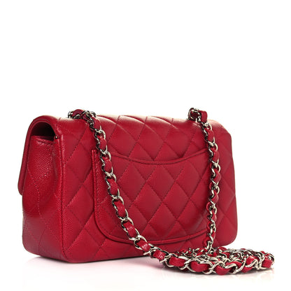 Chanel Caviar Quilted Mini Rectangular Flap Dark Pink 3 of 11