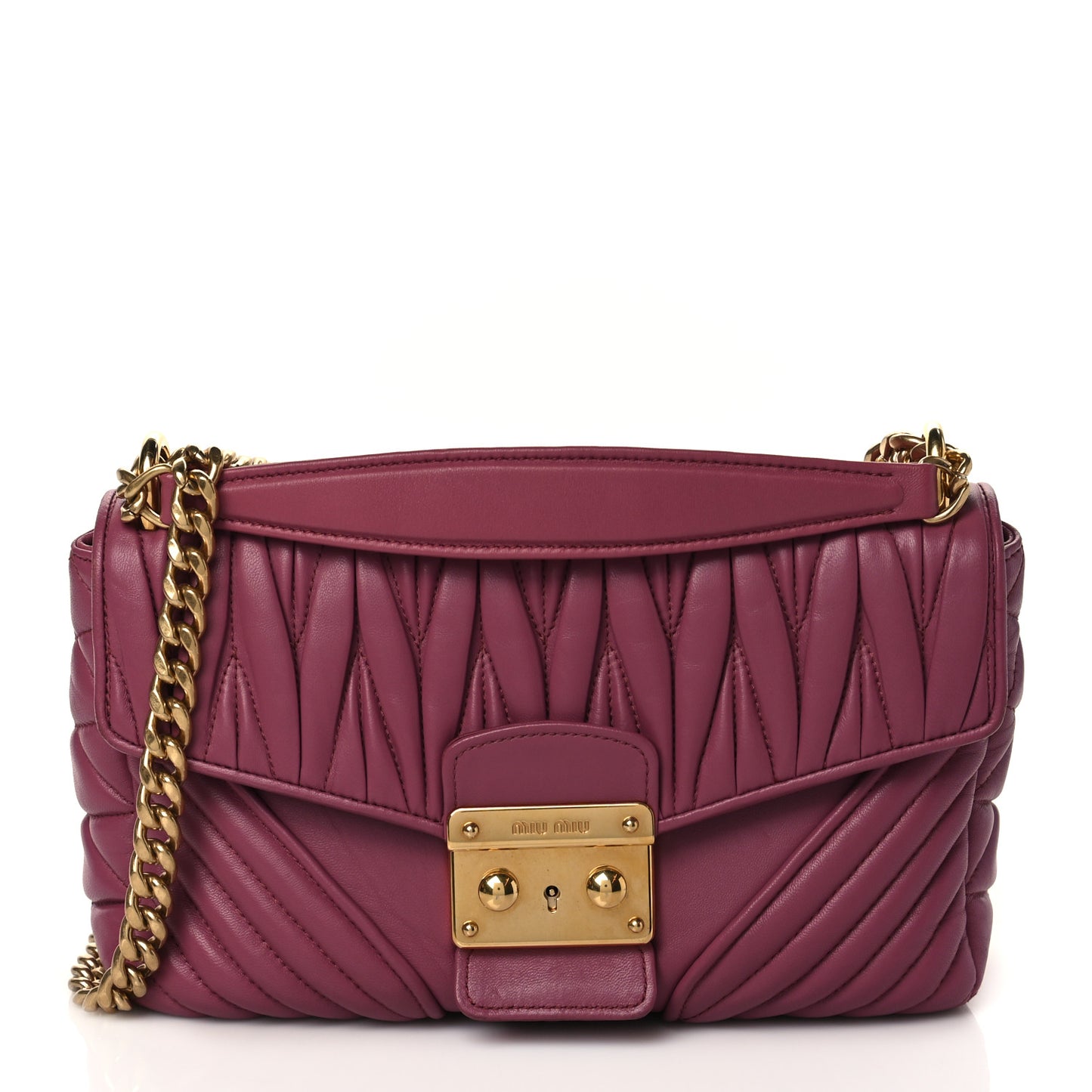 Nappa Matelasse Biker Shoulder Bag Bruyere