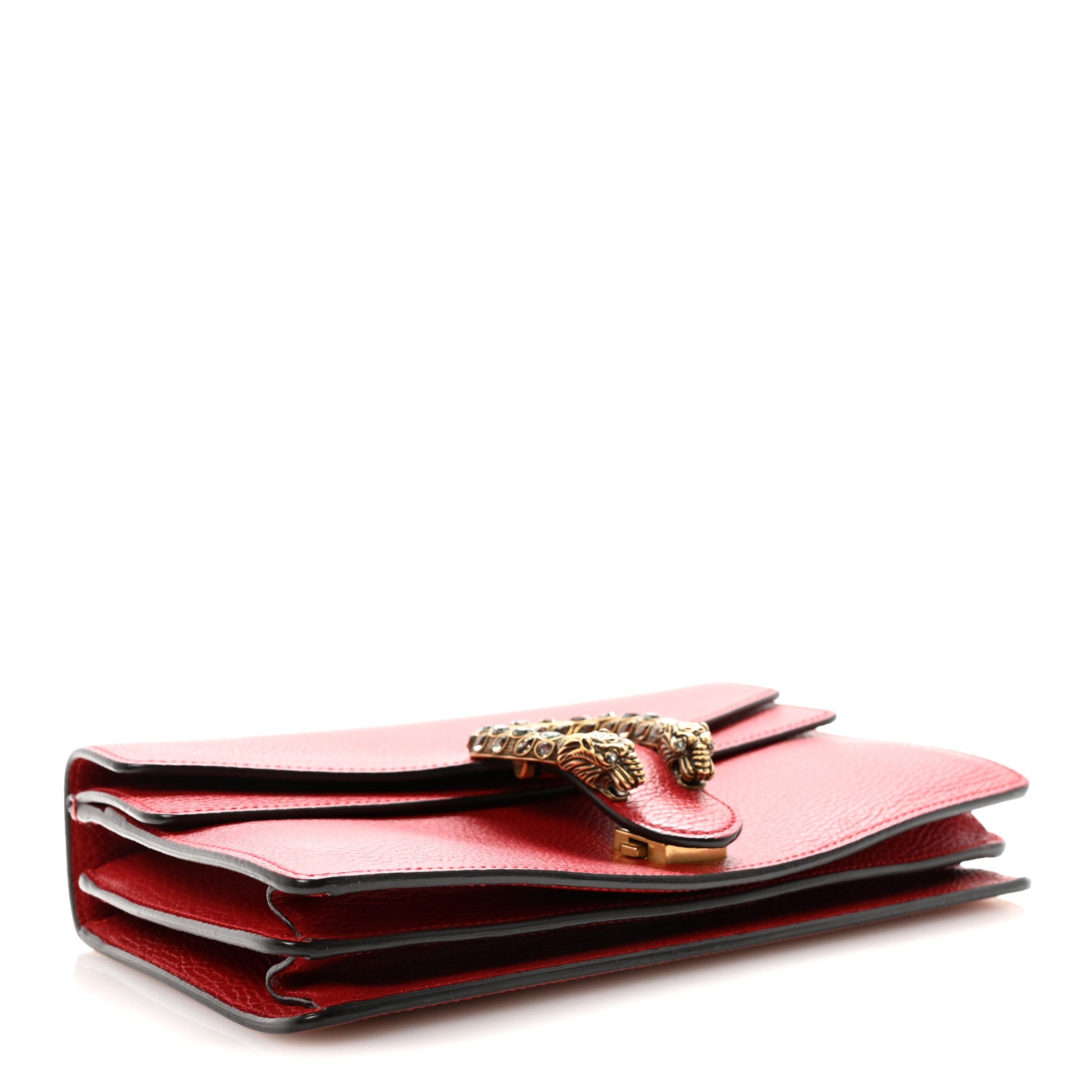 Gucci Dollar Calfskin Swarovski Crystal Small Dionysus Shoulder Bag Hibiscus Red 4 of 10