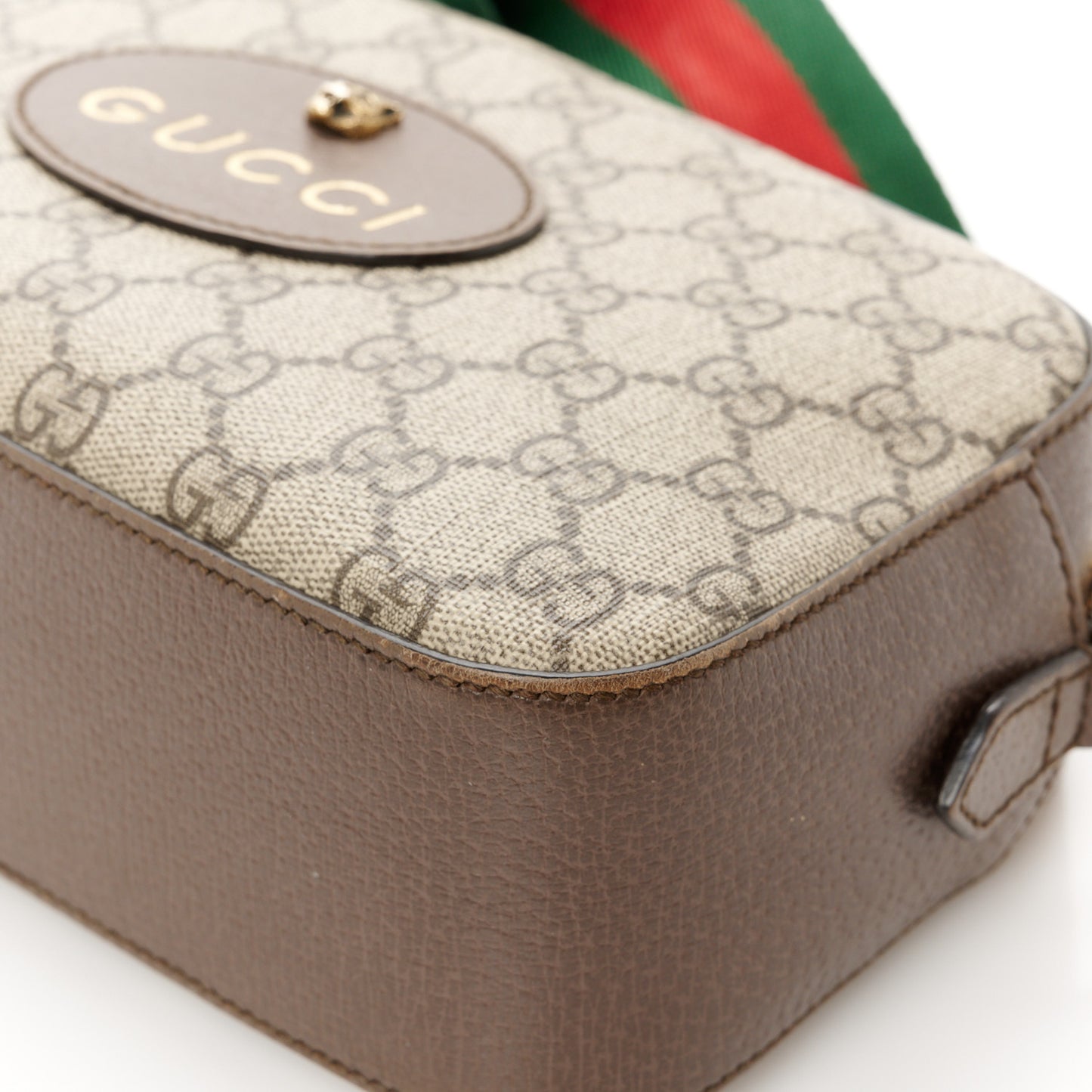 GG Supreme Monogram Web Neo Vintage Shoulder Bag Beige New Acero Crop