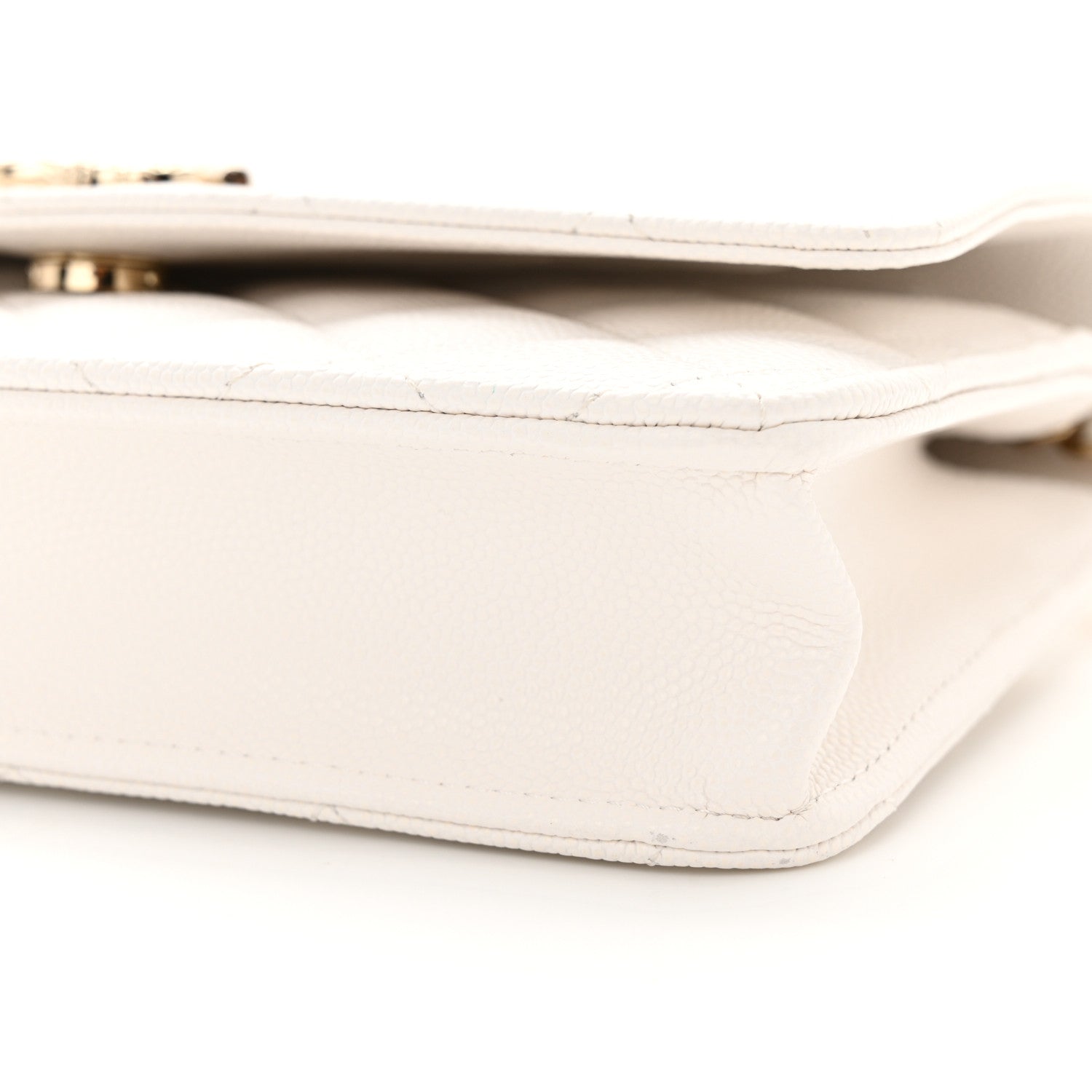 Chanel Caviar Quilted Wallet on Chain WOC White 11 of 13