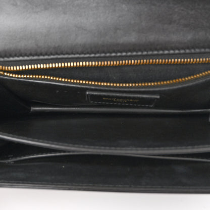 Saint Laurent Smooth Calfskin Le Maillon Satchel Black 5 of 11