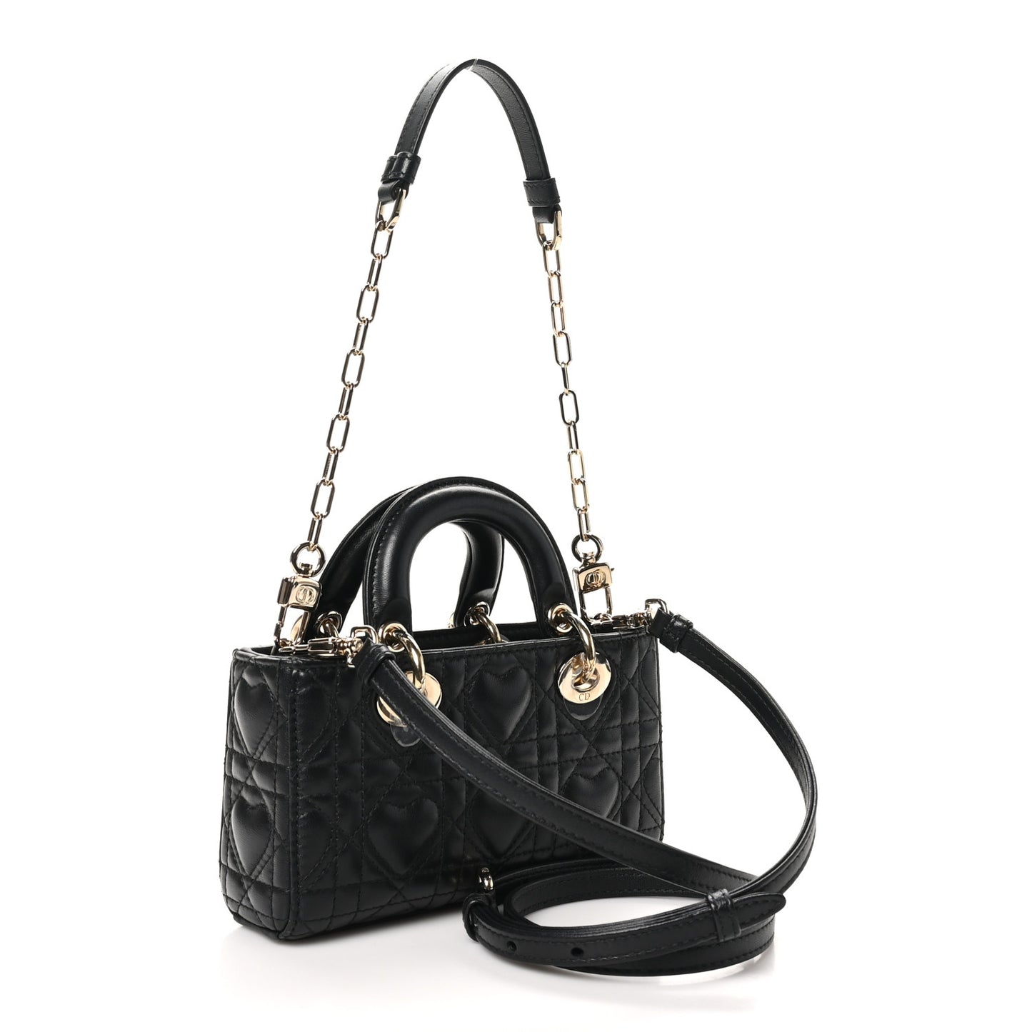 Lambskin Cannage Dioramour Micro Lady D-Joy Black
