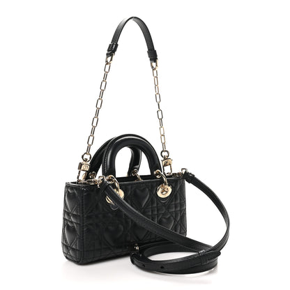 Christian Dior Lambskin Cannage Dioramour Micro Lady D-Joy Black 3 of 10