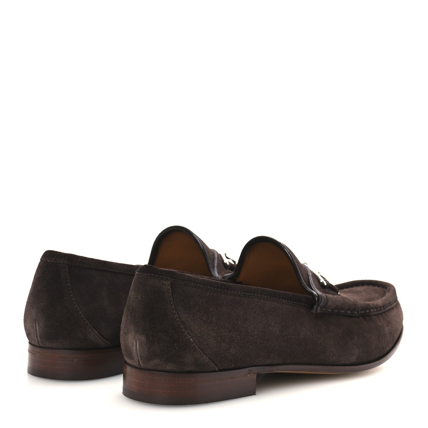 Gucci Suede Mens Horsebit Loafers 9 Testa di Moro 5 of 13
