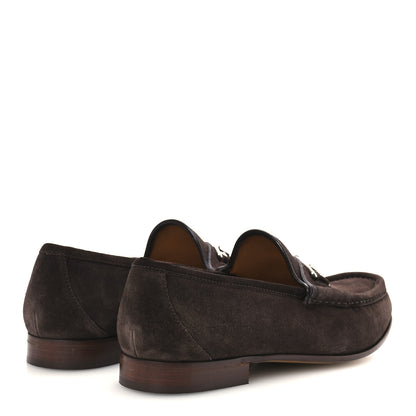 Gucci Suede Mens Horsebit Loafers 9 Testa di Moro 5 of 13