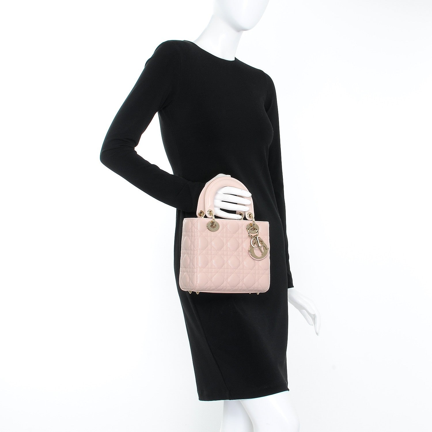 Christian Dior Lambskin Cannage Small Lucky Badges My Lady Dior Pink 3 of 8
