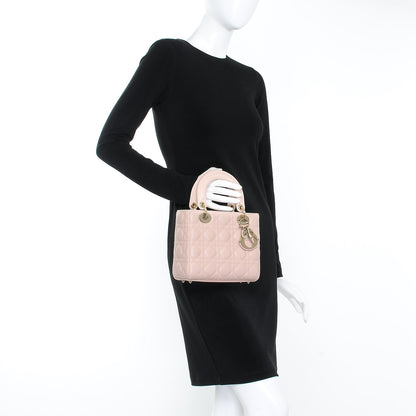 Christian Dior Lambskin Cannage Small Lucky Badges My Lady Dior Pink 3 of 8