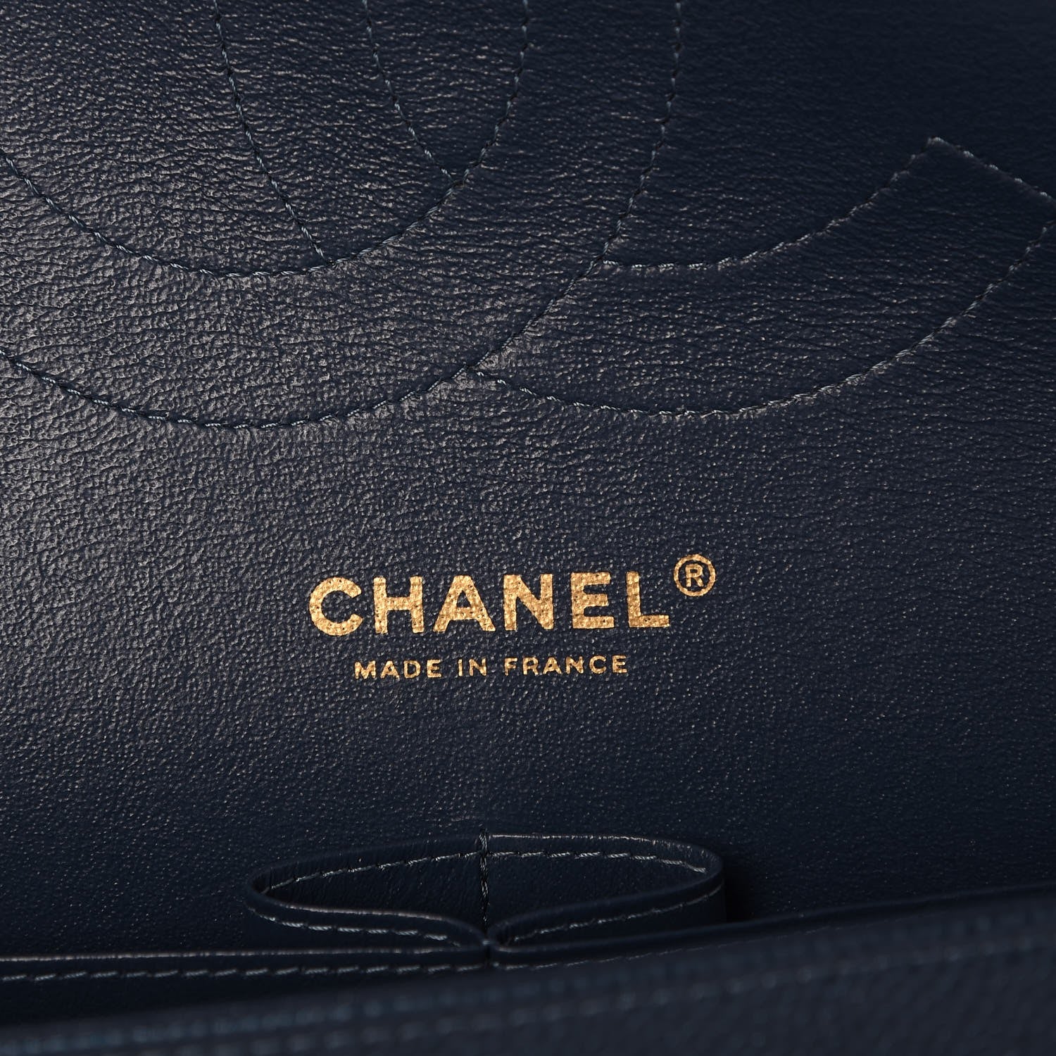 Chanel Metallic Caviar Jumbo Double Flap Blue 6 of 9