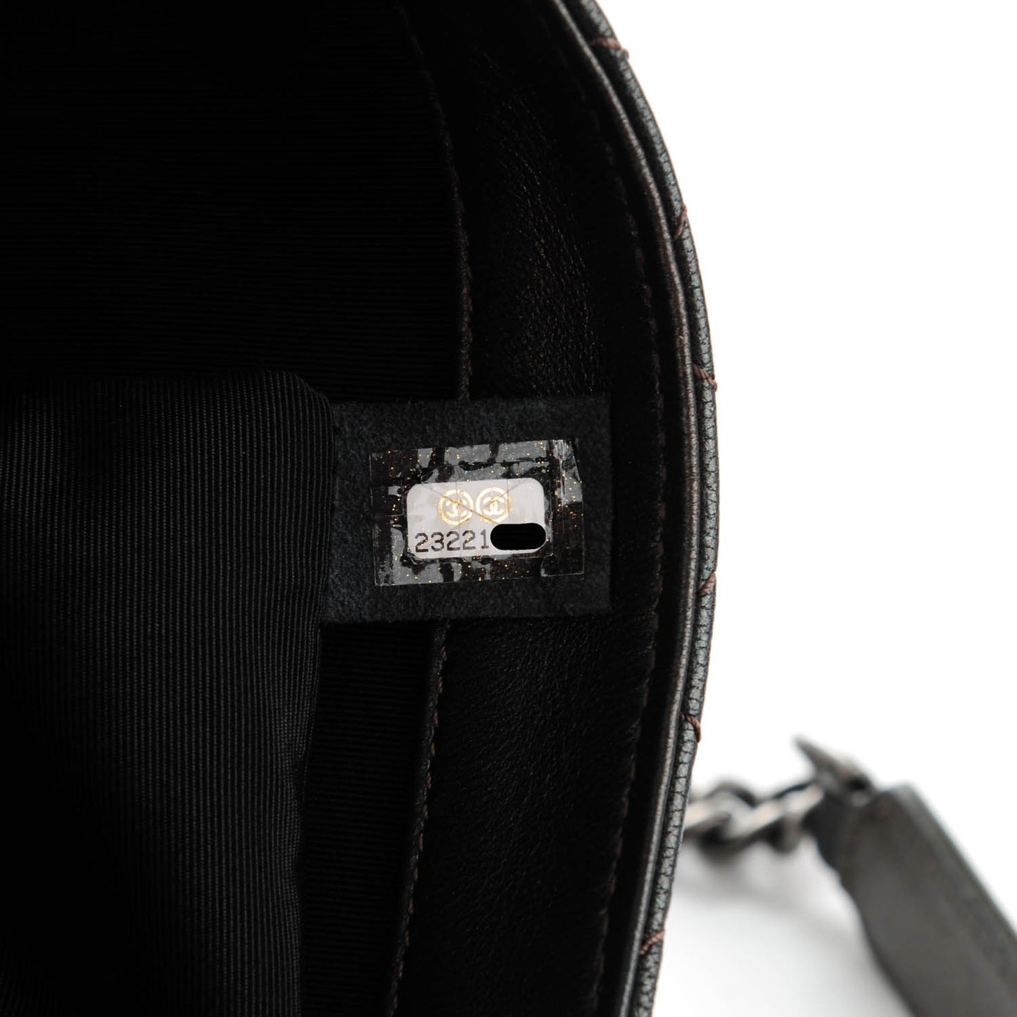 Metallic Goatskin Quilted Small Rock In Rome Flap Charcoal