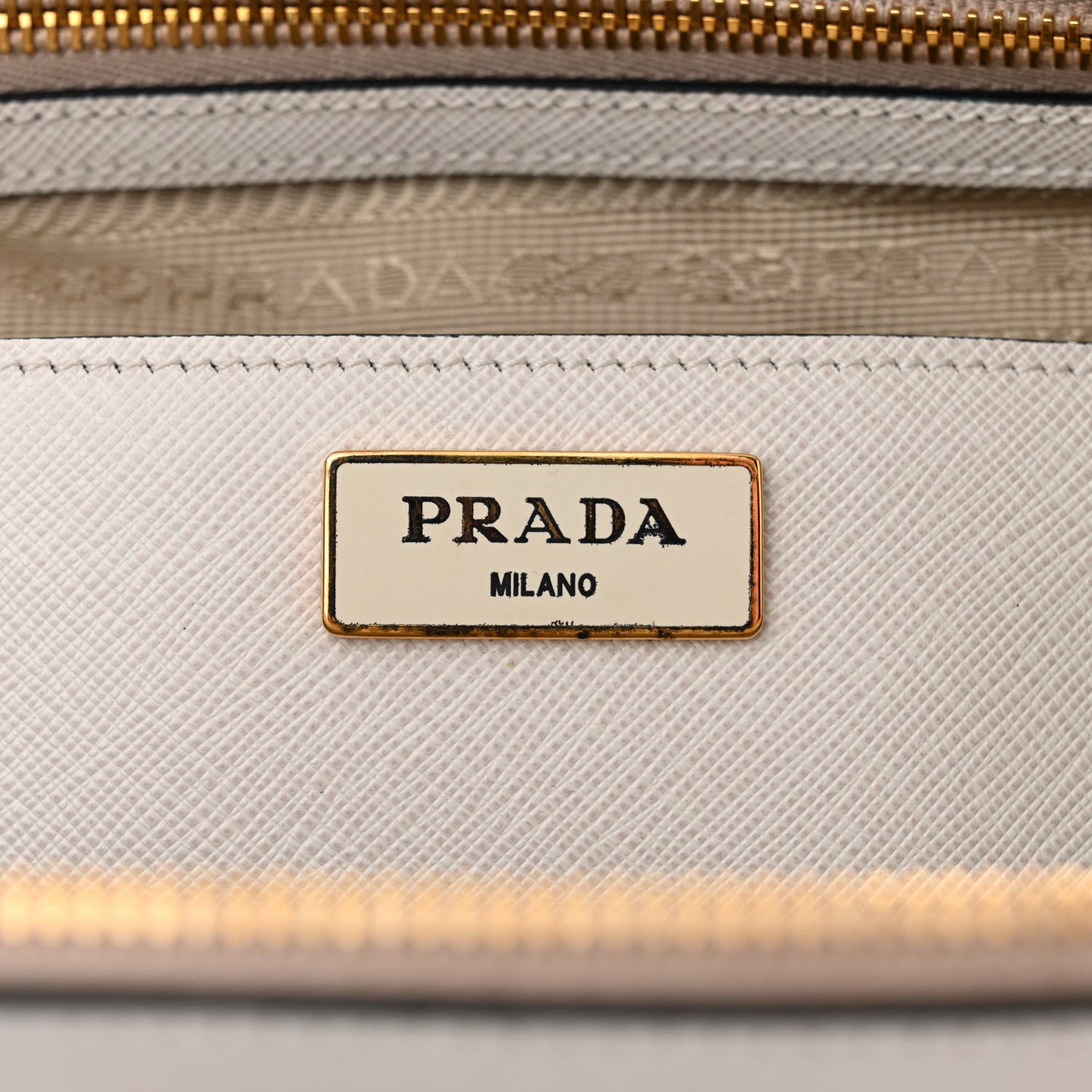 Prada Saffiano Lux Colorblock Medium Galleria Double Zip Tote Talco Baltico 6 of 11