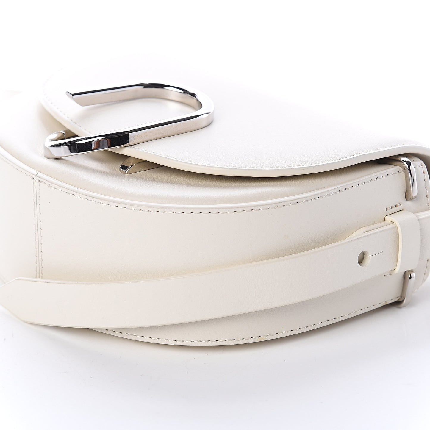 3.1 Calfskin Alix Saddle Crossbody Bag Off White