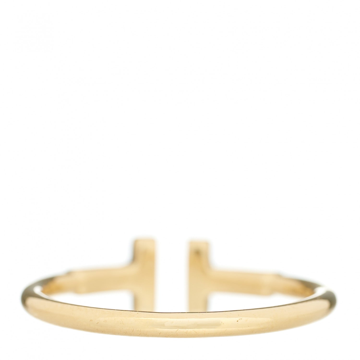 Tiffany 18K Yellow Gold T Wire Ring 54 6.75 3 of 4