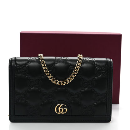 Gucci Calfskin GG Matelasse Chain Wallet Black 12 of 12
