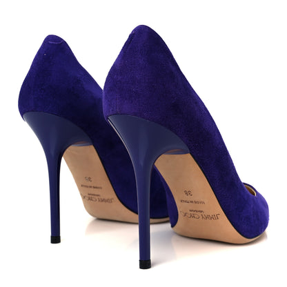 Jimmy Choo Suede Abel Pumps 38 Violet 5 of 9