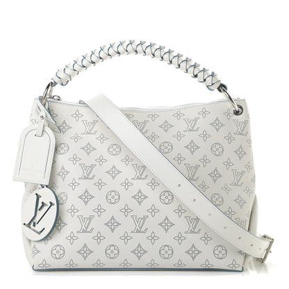 Louis Vuitton Mahina Beaubourg Hobo MM Snow Orage Blue 1 of 11