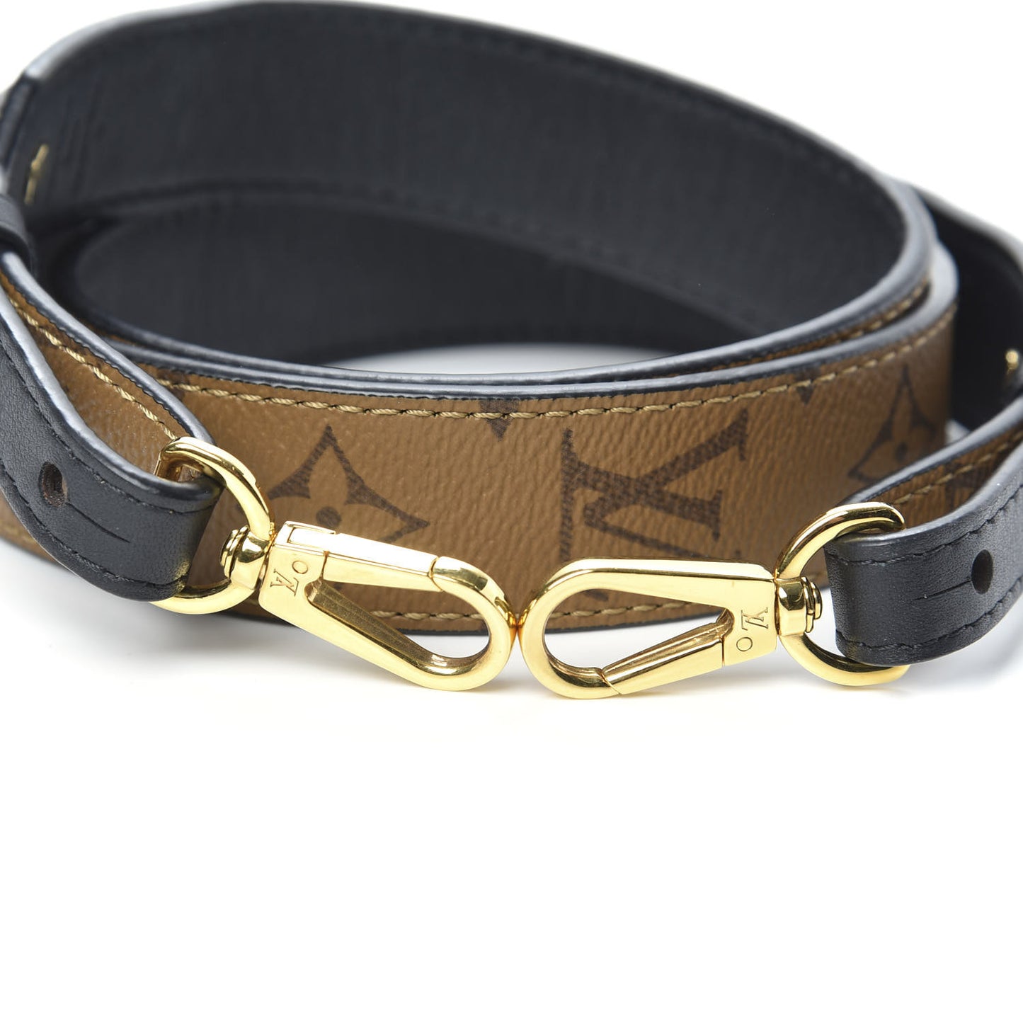 Reverse Monogram Bandouliere Shoulder Strap XL Black