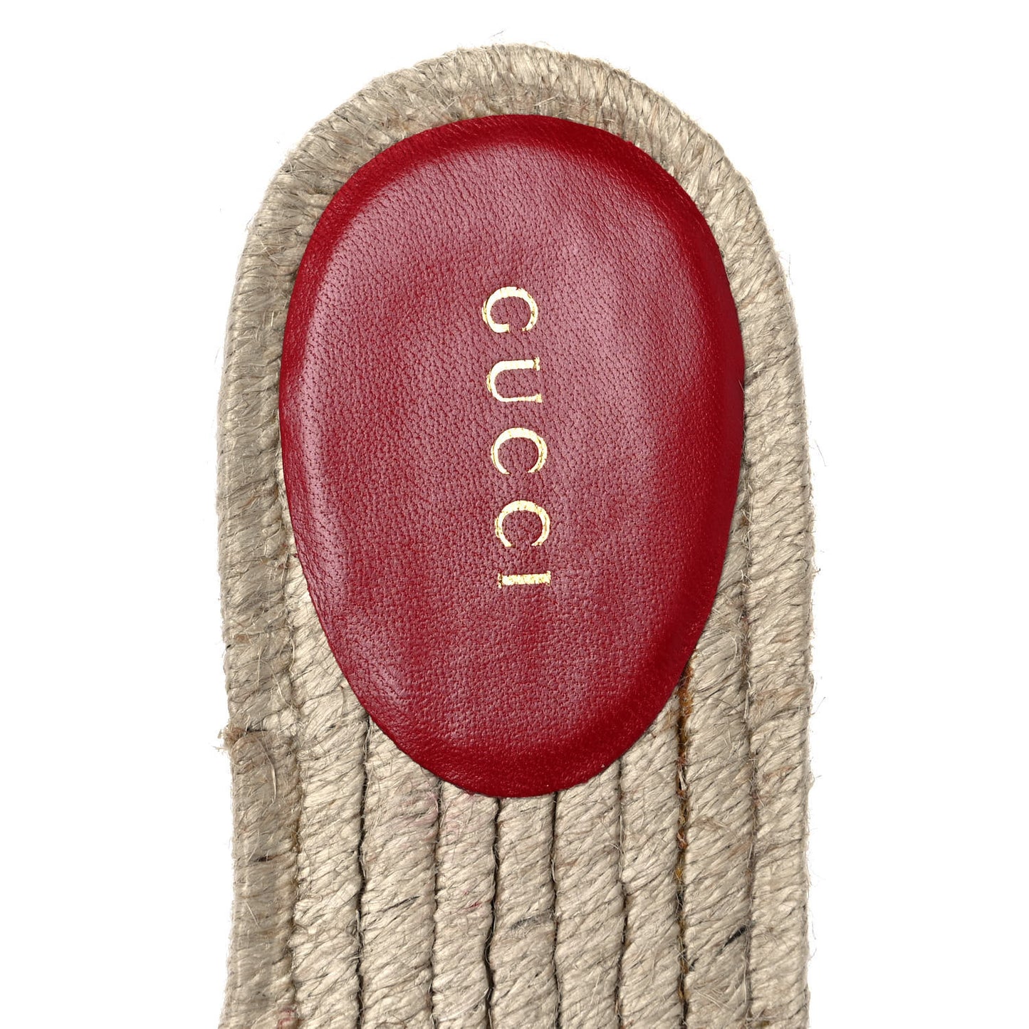Nappa Matelasse GG Marmont Espadrille Slide Sandals 36.5 Hibiscus Red