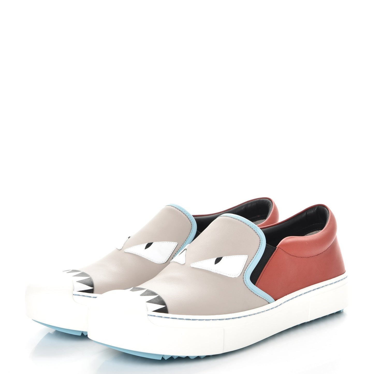 Vitello Elite Calfskin Monster Bug Slip On Sneakers 39 Multi