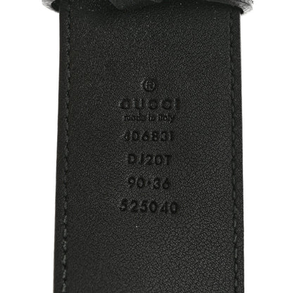 Gucci Textured Calfskin Double G 40mm Belt 90 36 Black 5 of 6