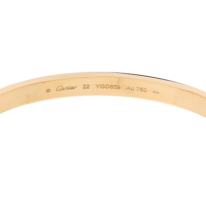 Cartier 18K Yellow Gold Brushed Finish LOVE Bracelet 22 6 of 9