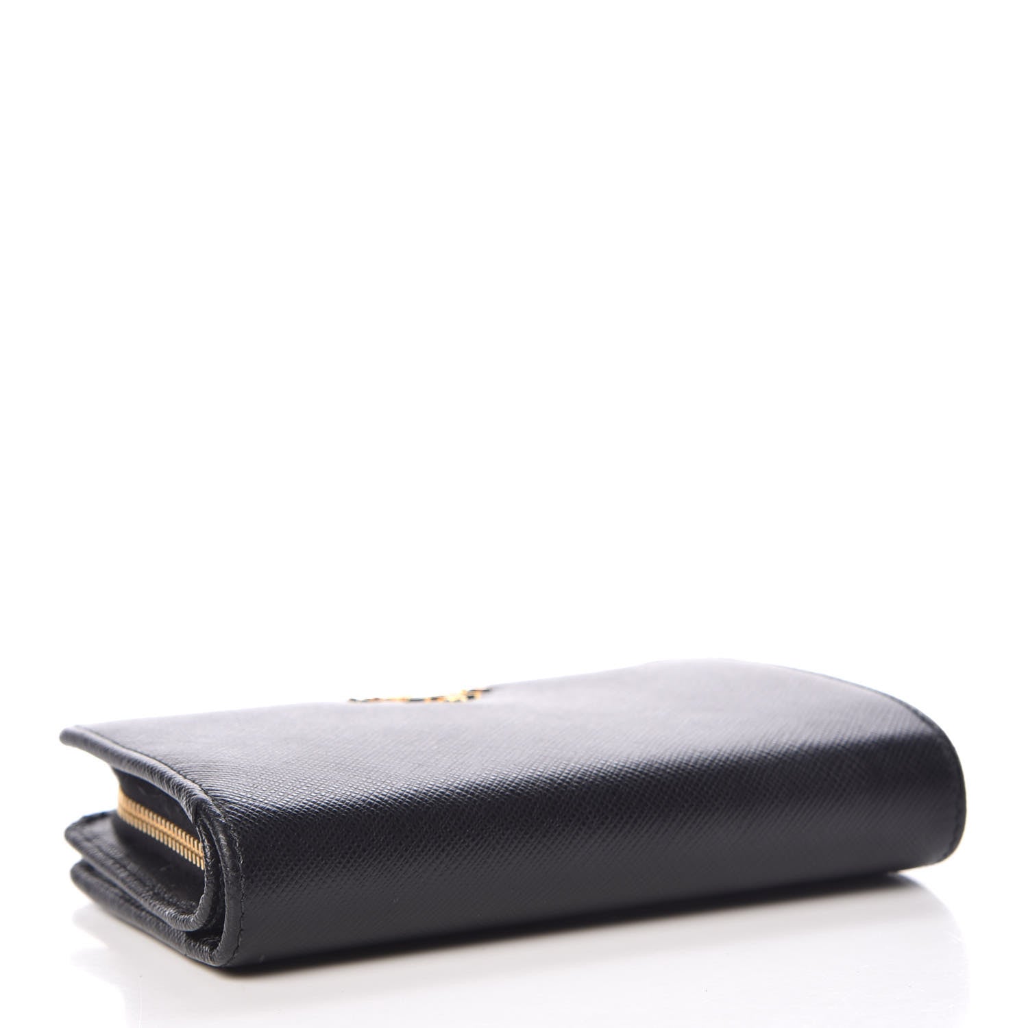 Prada Saffiano Compact Wallet Black 4 of 9