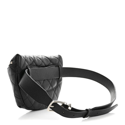 Chanel Grained Calfskin Quilted Waist Belt Bag Black 3 of 12