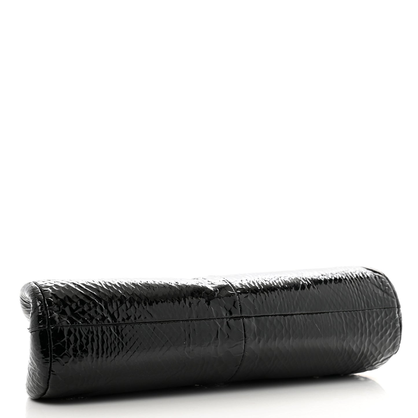 Glazed Snakeskin Timeless Clutch Black