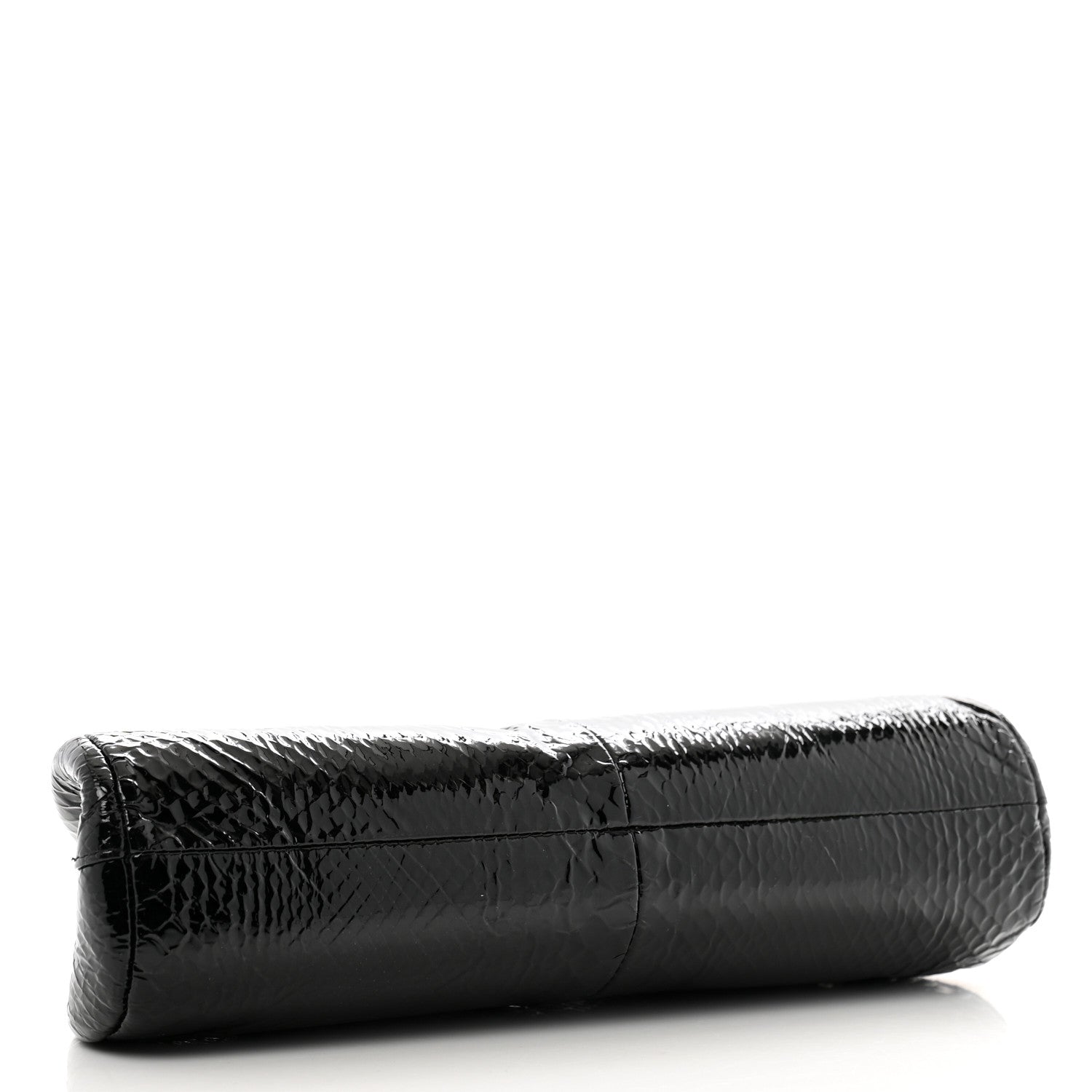 Chanel Glazed Snakeskin Timeless Clutch Black 4 of 10