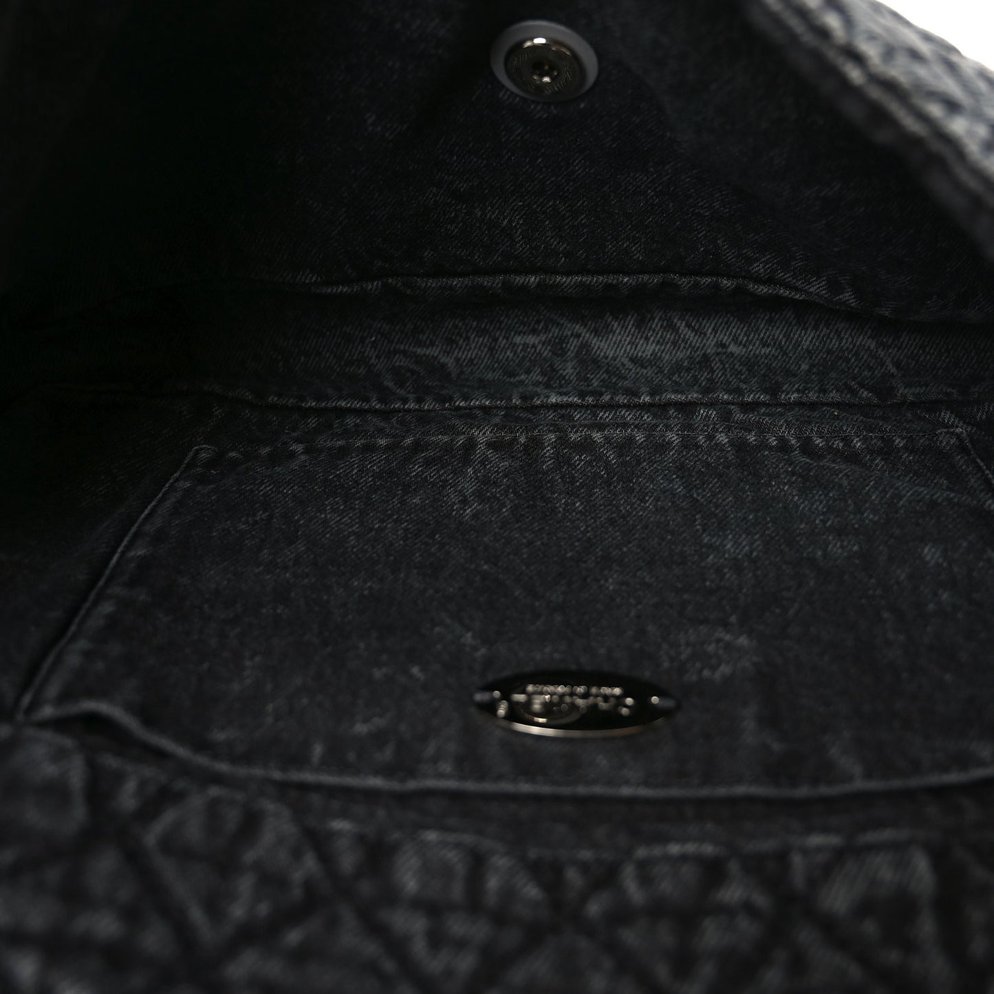 Denim Quilted Denimpression Flap Grey Black