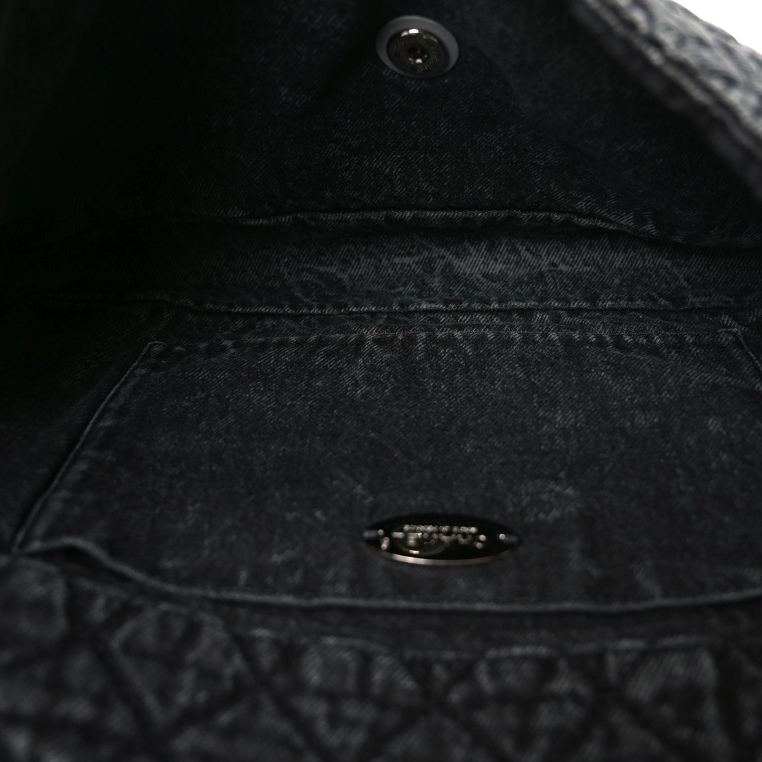 Chanel Denim Quilted Denimpression Flap Grey Black 4 of 9