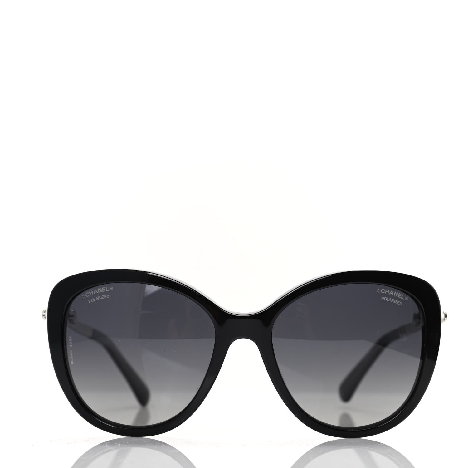 Chanel Acetate Pearl Polarized Winter Butterfly Sunglasses 5338-H Black 2 of 7