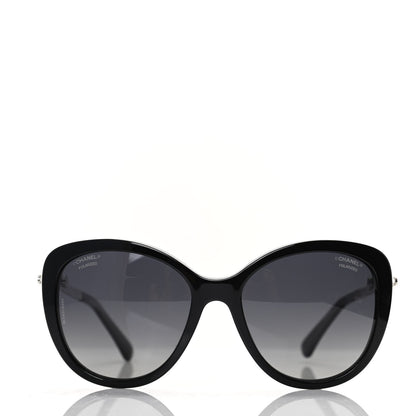Chanel Acetate Pearl Polarized Winter Butterfly Sunglasses 5338-H Black 2 of 7