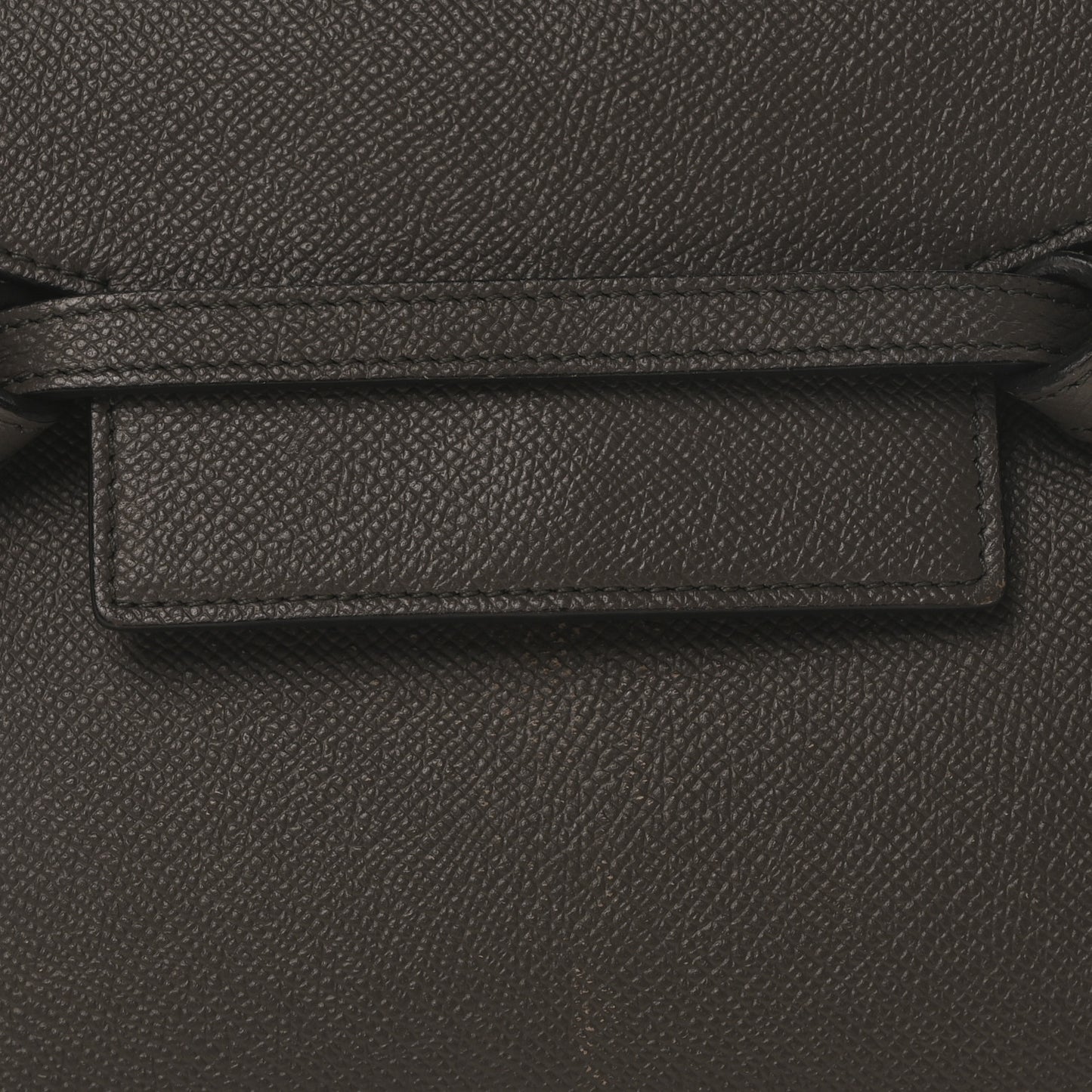 Grained Calfskin Nano Belt Bag Grey