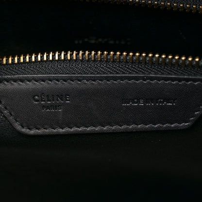 Celine Nubuck Drummed Calfskin Mini Bi-Color Luggage Black White 6 of 11