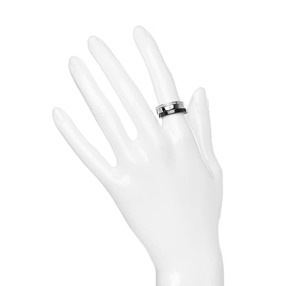 Cartier 18K White Gold Diamond Ceramic LOVE Ring Set 50 5.25 2 of 8