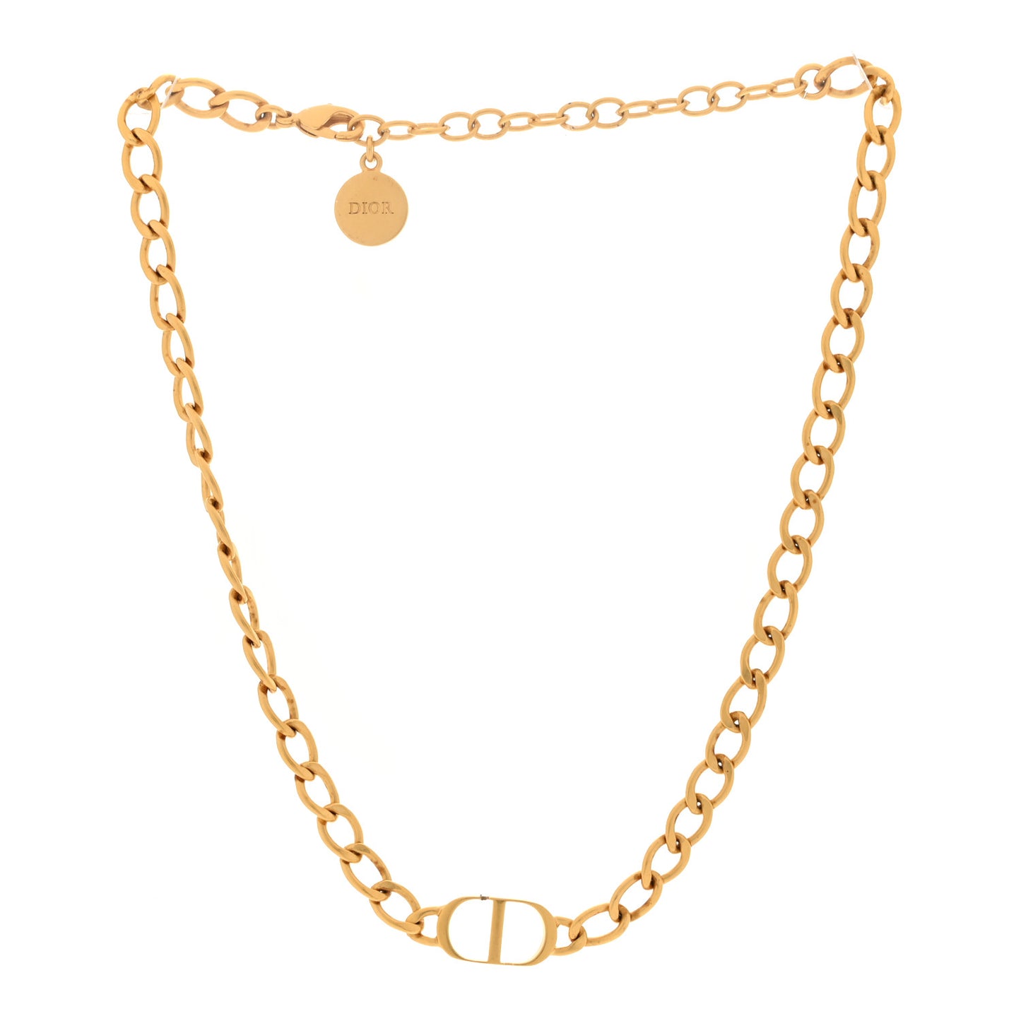 Metal Petit CD Choker Necklace Gold