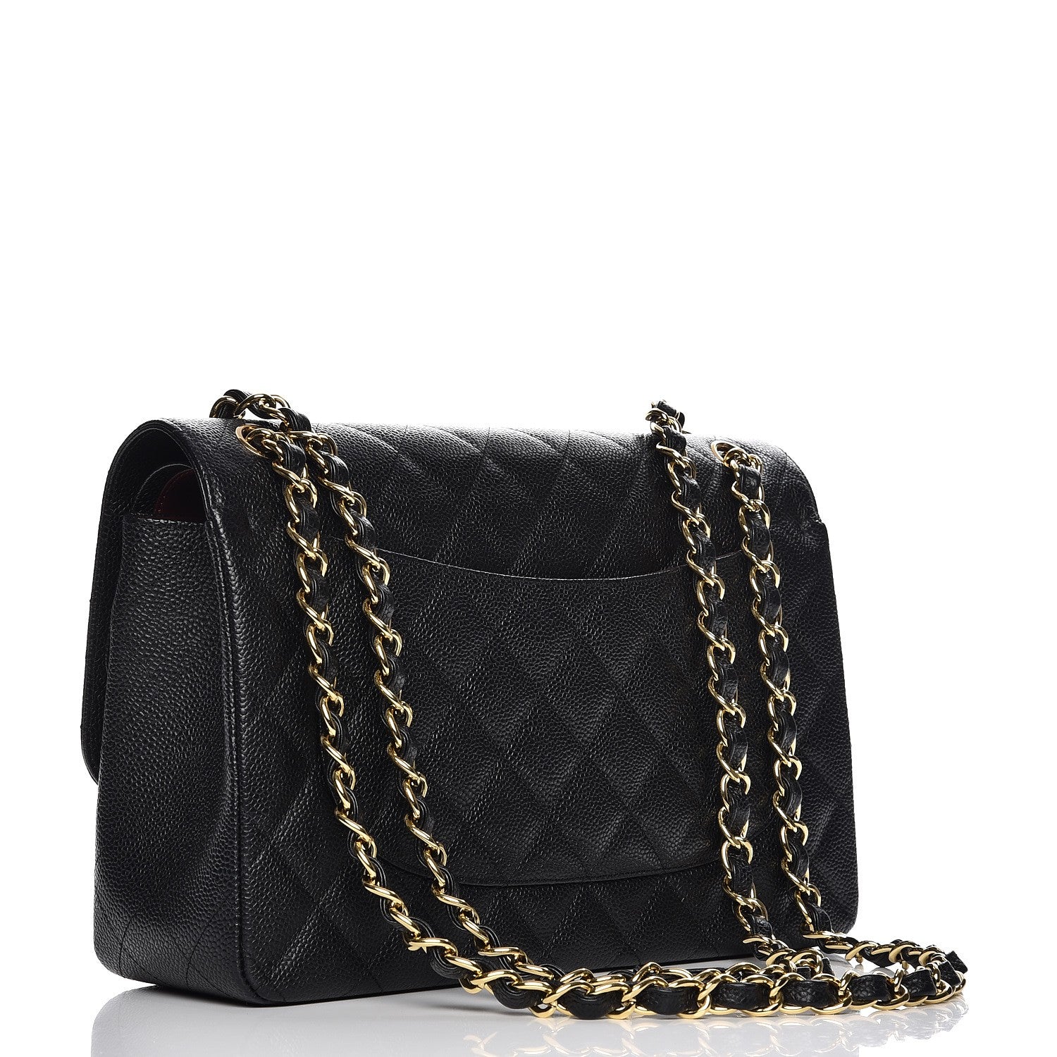 Chanel Caviar Quilted Jumbo Double Flap Black 3 of 8