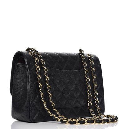 Chanel Caviar Quilted Jumbo Double Flap Black 3 of 8