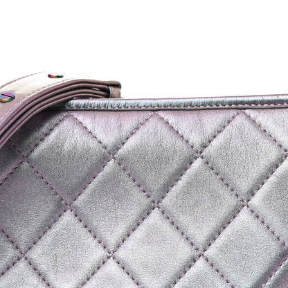 Chanel Iridescent Lambskin Calfskin Quilted Medium Gabrielle Hobo Light Purple 8 of 10