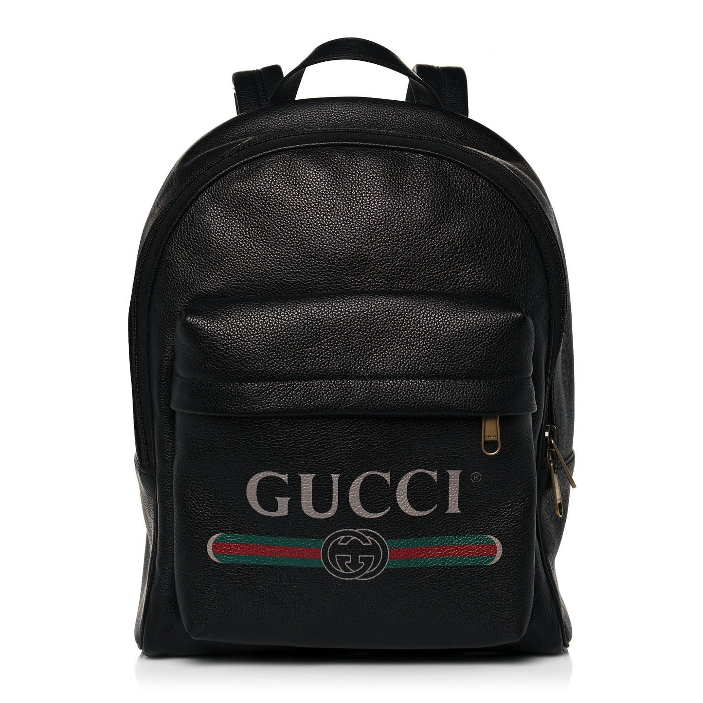 Calfskin Logo Day Backpack Black