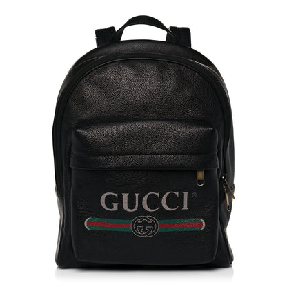 Gucci Calfskin Logo Day Backpack Black 1 of 10