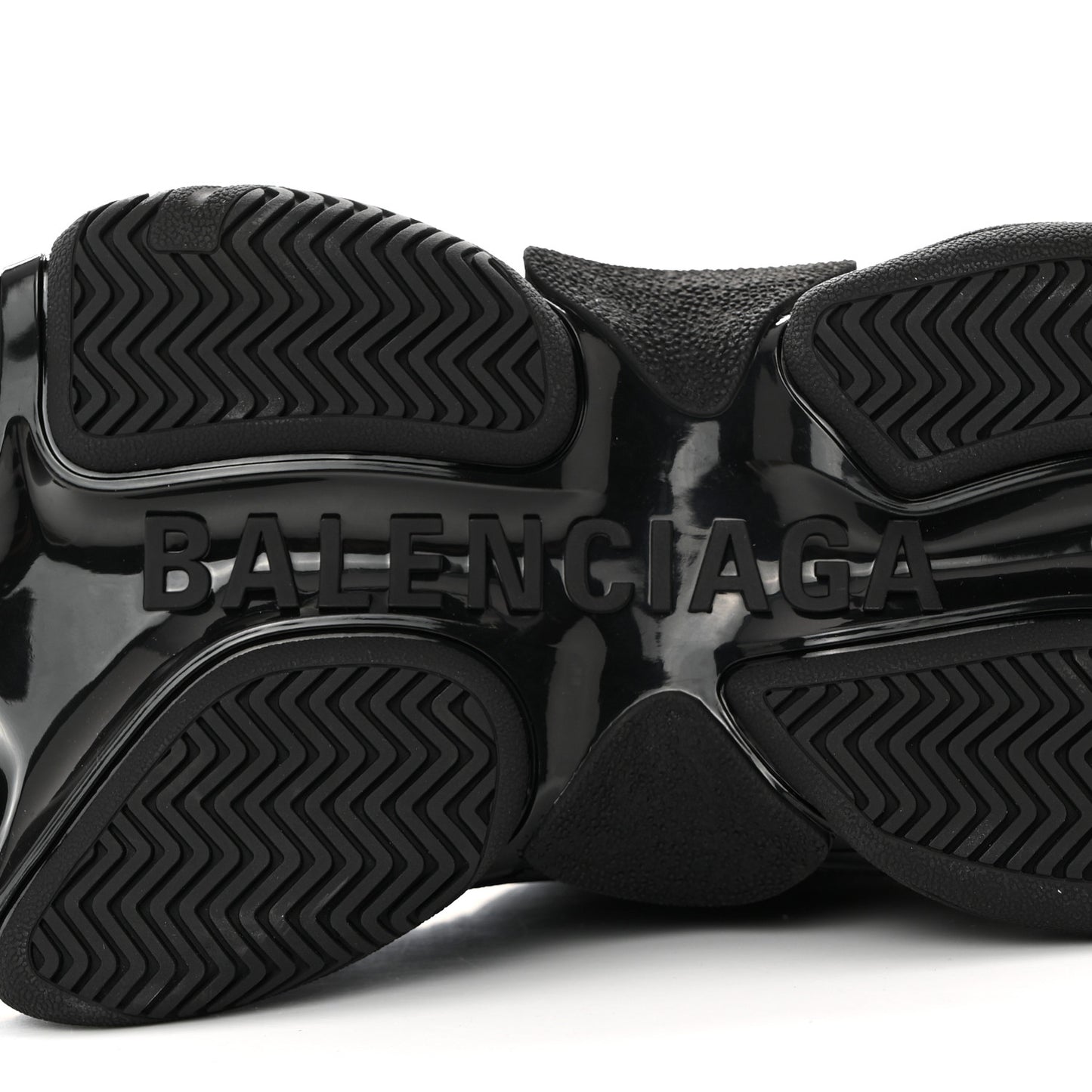 Fabric Mesh Womens Triple S Sneakers 37 Black